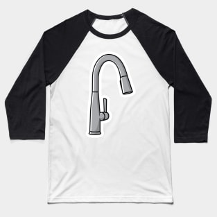 Steel Water Supply Faucets For Bathroom And Kitchen Sink Sticker vector illustration. Home interior objects icon concept. Kitchen faucet sticker design logo with shadow. Baseball T-Shirt